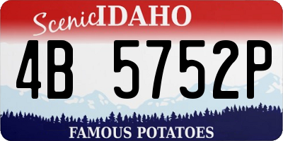 ID license plate 4B5752P