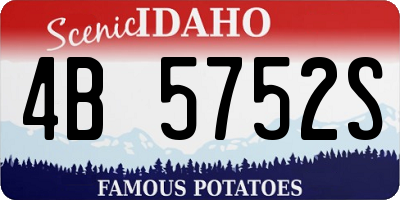 ID license plate 4B5752S