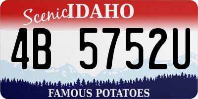 ID license plate 4B5752U