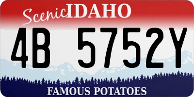 ID license plate 4B5752Y