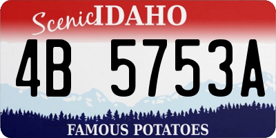ID license plate 4B5753A