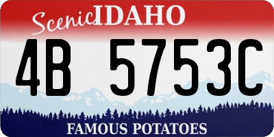 ID license plate 4B5753C