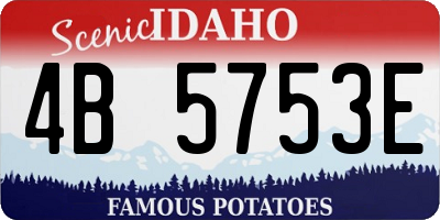 ID license plate 4B5753E