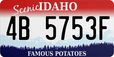 ID license plate 4B5753F