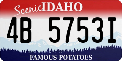 ID license plate 4B5753I
