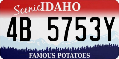 ID license plate 4B5753Y