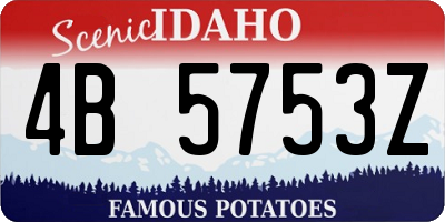 ID license plate 4B5753Z