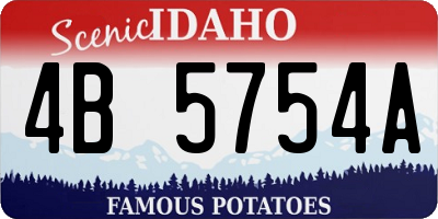 ID license plate 4B5754A