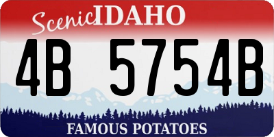 ID license plate 4B5754B