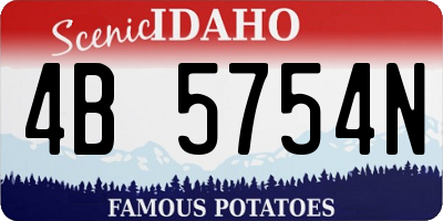 ID license plate 4B5754N
