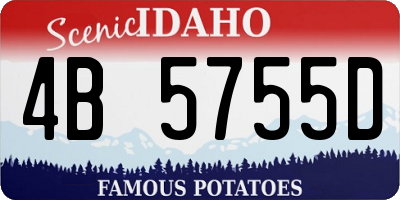 ID license plate 4B5755D