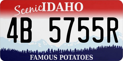 ID license plate 4B5755R