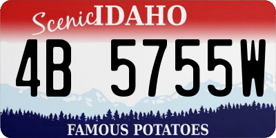 ID license plate 4B5755W