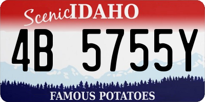ID license plate 4B5755Y