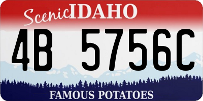 ID license plate 4B5756C