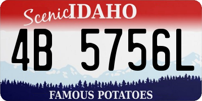ID license plate 4B5756L
