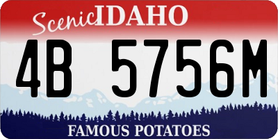 ID license plate 4B5756M