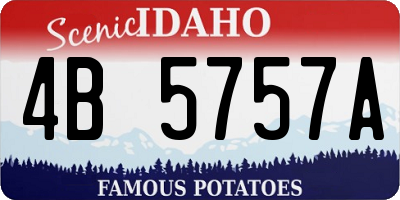 ID license plate 4B5757A