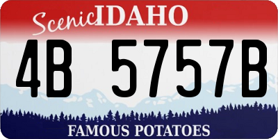 ID license plate 4B5757B