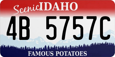 ID license plate 4B5757C