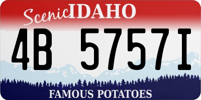 ID license plate 4B5757I