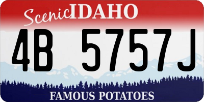 ID license plate 4B5757J