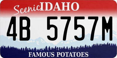 ID license plate 4B5757M