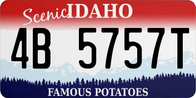 ID license plate 4B5757T