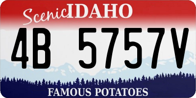 ID license plate 4B5757V