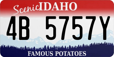 ID license plate 4B5757Y