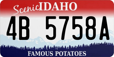 ID license plate 4B5758A