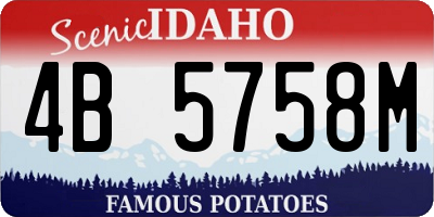 ID license plate 4B5758M