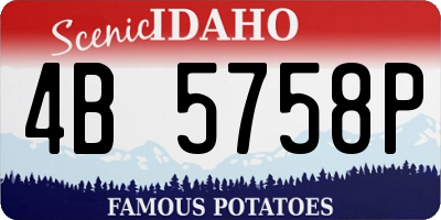 ID license plate 4B5758P