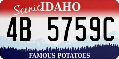 ID license plate 4B5759C