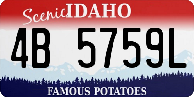 ID license plate 4B5759L