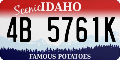 ID license plate 4B5761K