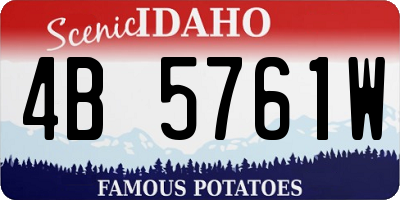 ID license plate 4B5761W