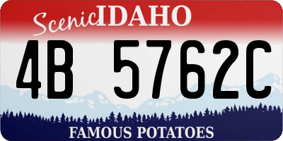 ID license plate 4B5762C