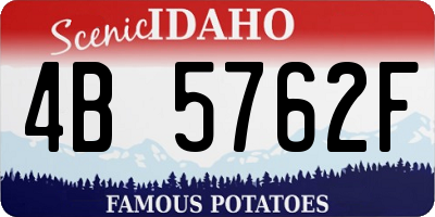 ID license plate 4B5762F