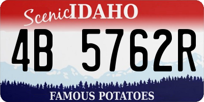 ID license plate 4B5762R