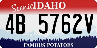ID license plate 4B5762V