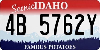 ID license plate 4B5762Y