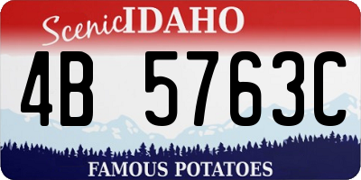 ID license plate 4B5763C