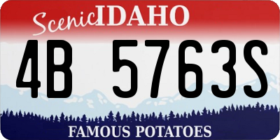 ID license plate 4B5763S