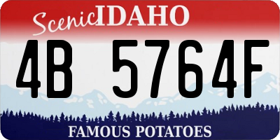 ID license plate 4B5764F