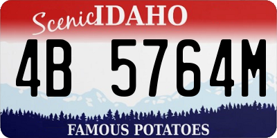 ID license plate 4B5764M