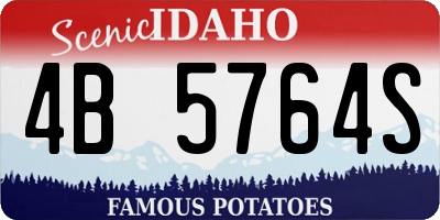 ID license plate 4B5764S