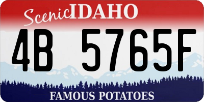 ID license plate 4B5765F