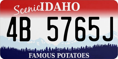 ID license plate 4B5765J