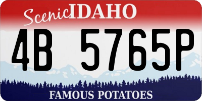 ID license plate 4B5765P